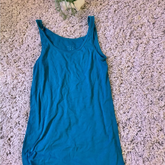 A new day simple casual chic scoop neck busty Blue comfy  tank top size … - Picture 2 of 4